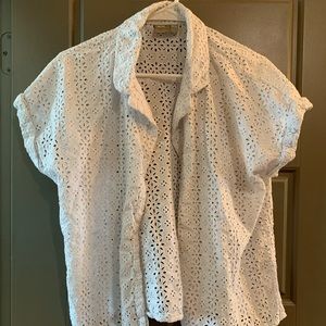 White Broderie/Eyelet Blouse